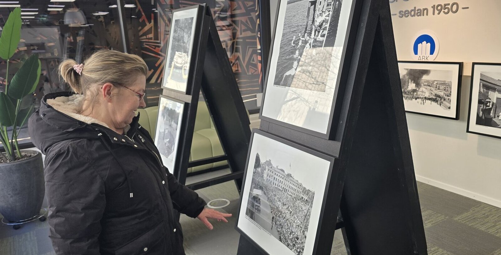 Pia Nordsell besökte utställningen på ABK:s kundcenter