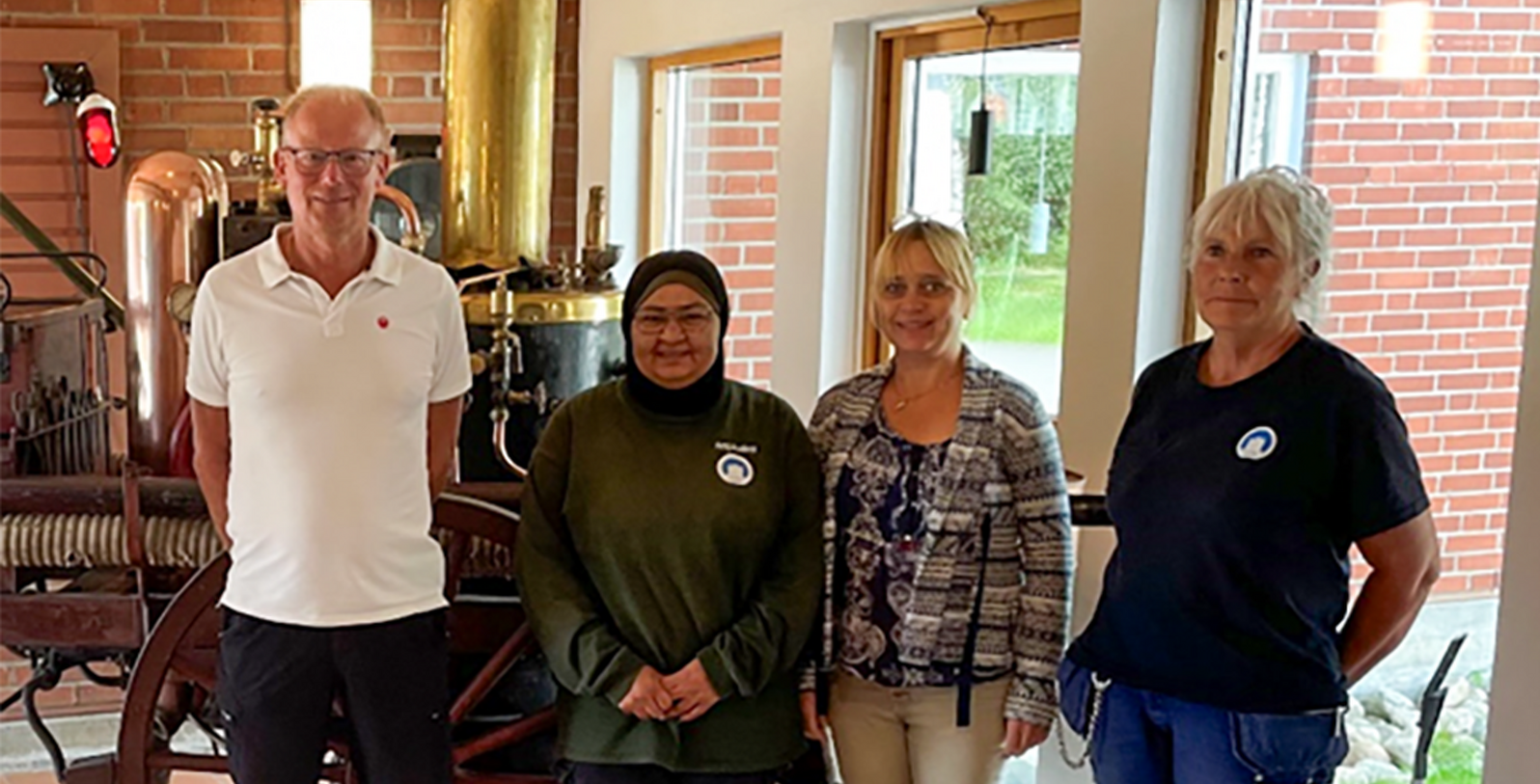 Iman, Åse och Elisabeth tillsammans med Peter Rosenqvist, verksamhetsledare på Brandskyddsföreningen Skåne